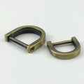 2pcs Metal Detachable D Ring Openable Dee Buckle Shackle Clasp for Leather Craft Bag Strap Handle Shoulder Repairing Parts Quick Pick Grocers