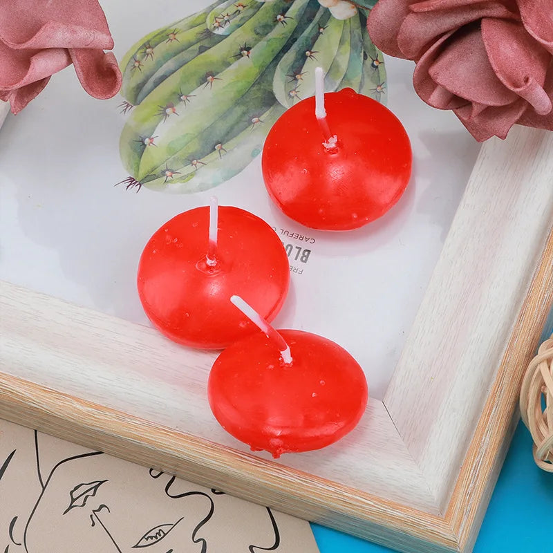 6/10/16Pcs Unscented Discs Candles Floating For Valentine's Day Party Wedding Home Bathtub Decor Romantic Confession Candlelight Econic Blanks