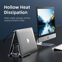 CABLETIME Vertical Laptop Stand Automatically Shrink Space-Saving Multifunctional Tablet Stand for MacBook Surface iPad Phone Quick Pick Grocers
