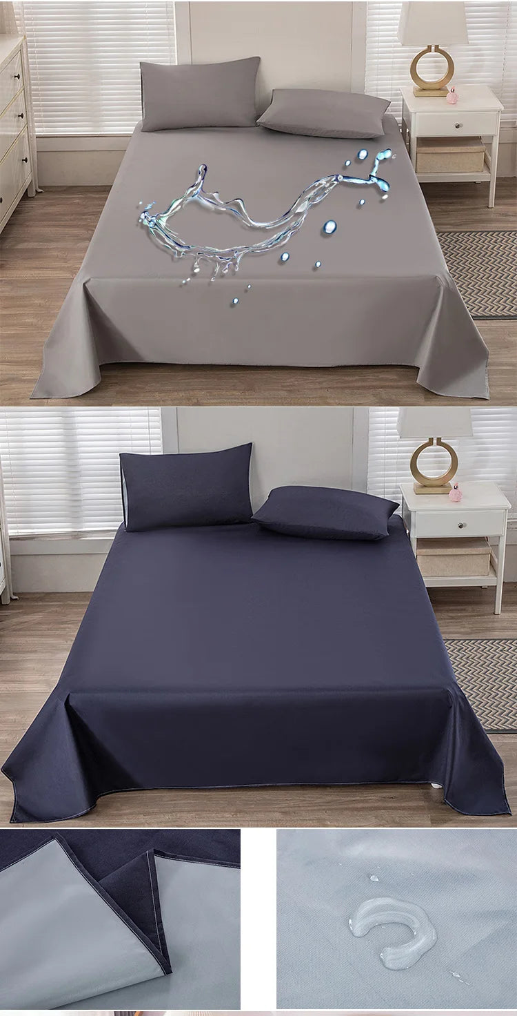KDJEIKZ  Waterproof Matted Oversized Bed Sheet Incontinence Prevention Urinary Pad Bedspread Cover Dustproof Washable No Pillow Quick Pick Grocers