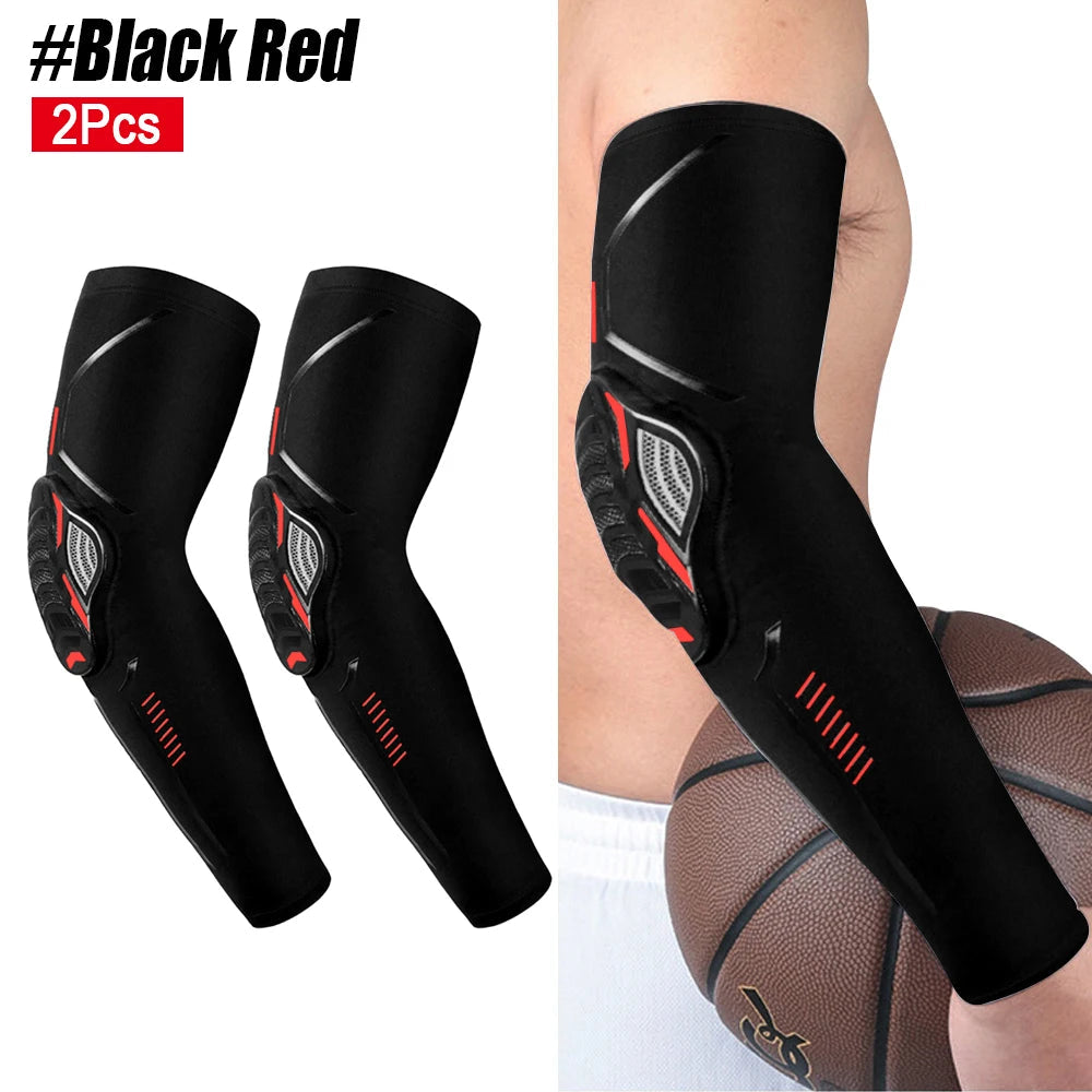 2Pcs/Pair Sport Crashproof Knee Support Pad Elbow Brace Arm Leg Compression Sleeve Outdoor Basketball Football Bicycle Protector Quick Pick Grocers