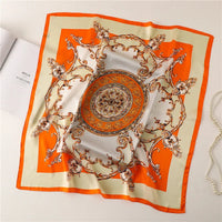 2025 Silk Shawl Print Headscarf Cat Hair Wrap Neckerchief Female Satin Square Scarf For Women Headband Foulard Hijab Bandana Quick Pick Grocers