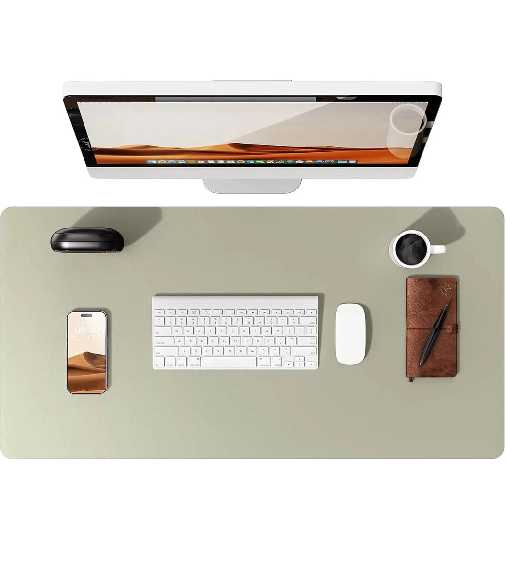 Large Mouse Pad,Office Desk Mat, Leather Desk Pad Protector, Non-Slip PU Leather Desk Blotter, Laptop Desk Pad Econic Blanks