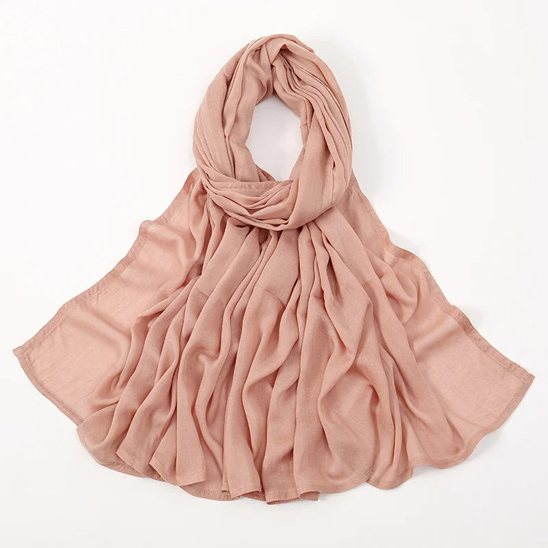 Fashion Modal Hijab Rayon Cotton Shawls Muslim Hijabs For Women Plain Scarf Big Size Headscarf Islamic Turban Headband 190*85cm Quick Pick Grocers