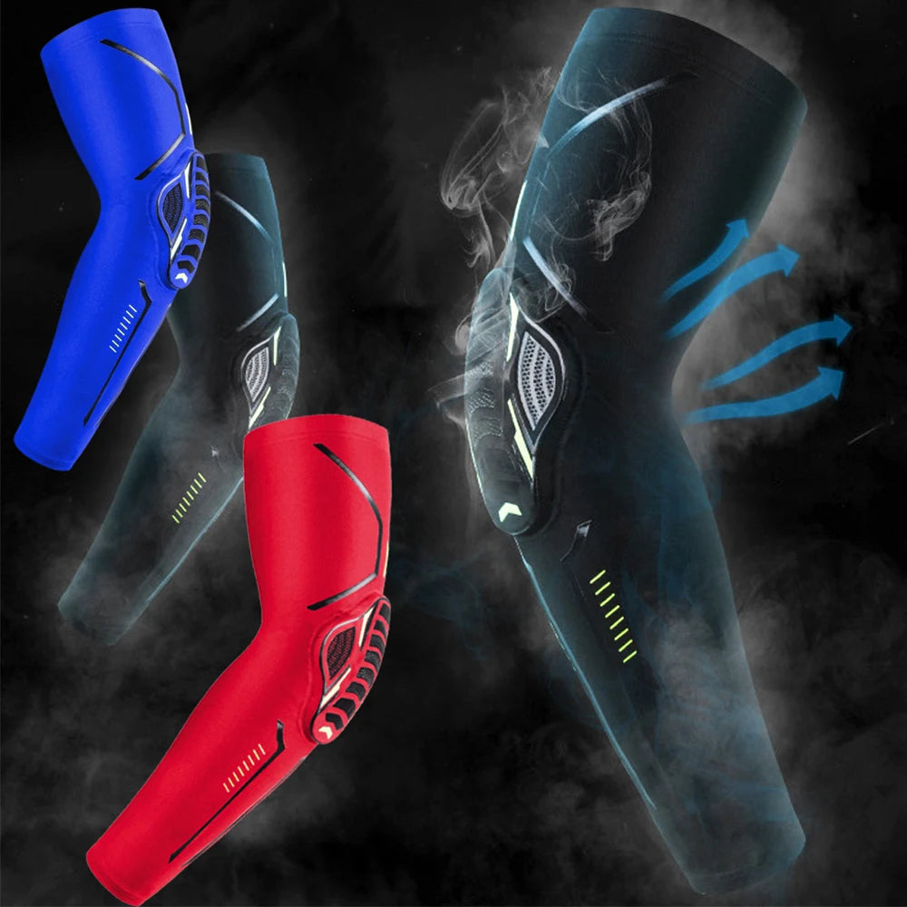 2Pcs/Pair Sport Crashproof Knee Support Pad Elbow Brace Arm Leg Compression Sleeve Outdoor Basketball Football Bicycle Protector Quick Pick Grocers