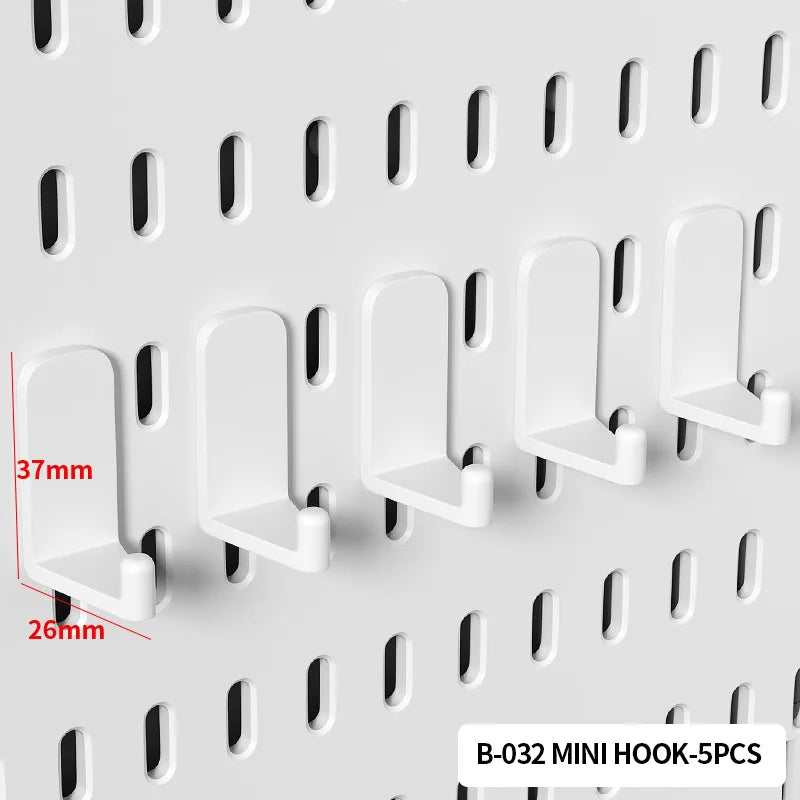 Home Study Storage Pegboard: Suitable for Displaying Figurines, Desk-Top Standing & Clip-On Storage for Furniture Items Quick Pick Grocers