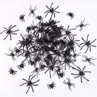 4.5x5cm Artificial Plastic Spiders Mini spider Black Fake Spiders Halloween Prank Props for Halloween DIY Party Decoration Quick Pick Grocers