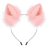 Handmade Faux Fur Animal Ears Headband Furry Cat Fox Ear Hairhoop Headwear Costume Accessory for Cosplay Masquerade Quick Pick Grocers