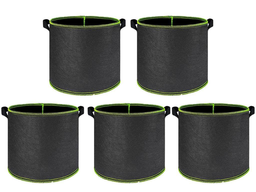 Vegetable/Flower/Plant Grow Bags 2/3/5/7/10 Gallon Thickened Non-Woven Grow Bags Aeration Fabric Pots with Handles Flower Pot Quick Pick Grocers