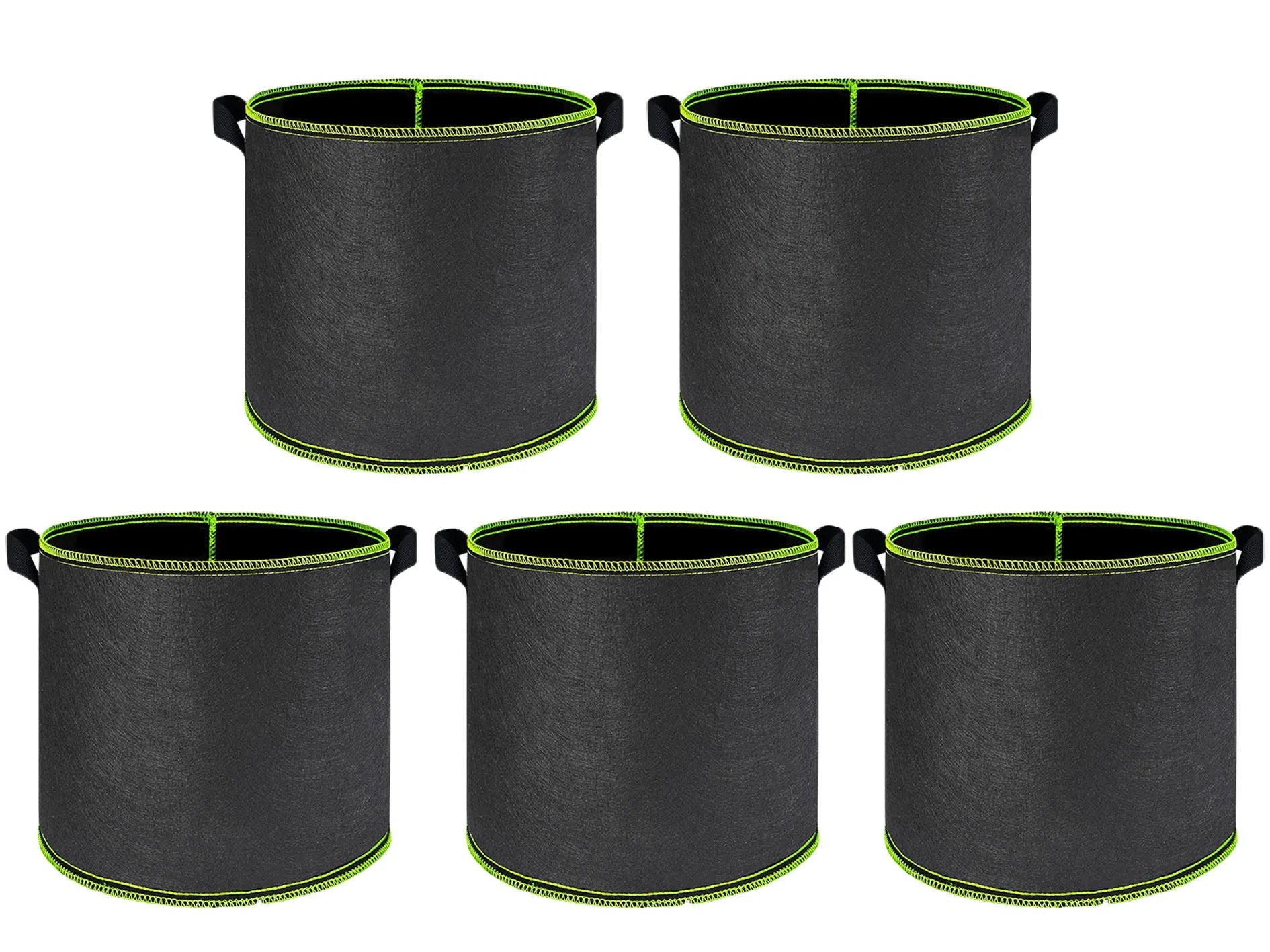 Vegetable/Flower/Plant Grow Bags 2/3/5/7/10 Gallon Thickened Non-Woven Grow Bags Aeration Fabric Pots with Handles Flower Pot Quick Pick Grocers