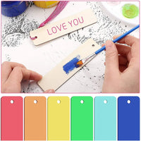10/20/60Pcs Wood Bookmark Bulk Blank Hanging Label Wooden Bookmarks Sign Unfinished Label Ornaments With Tassel Ropes DIY Crafts Econic Blanks