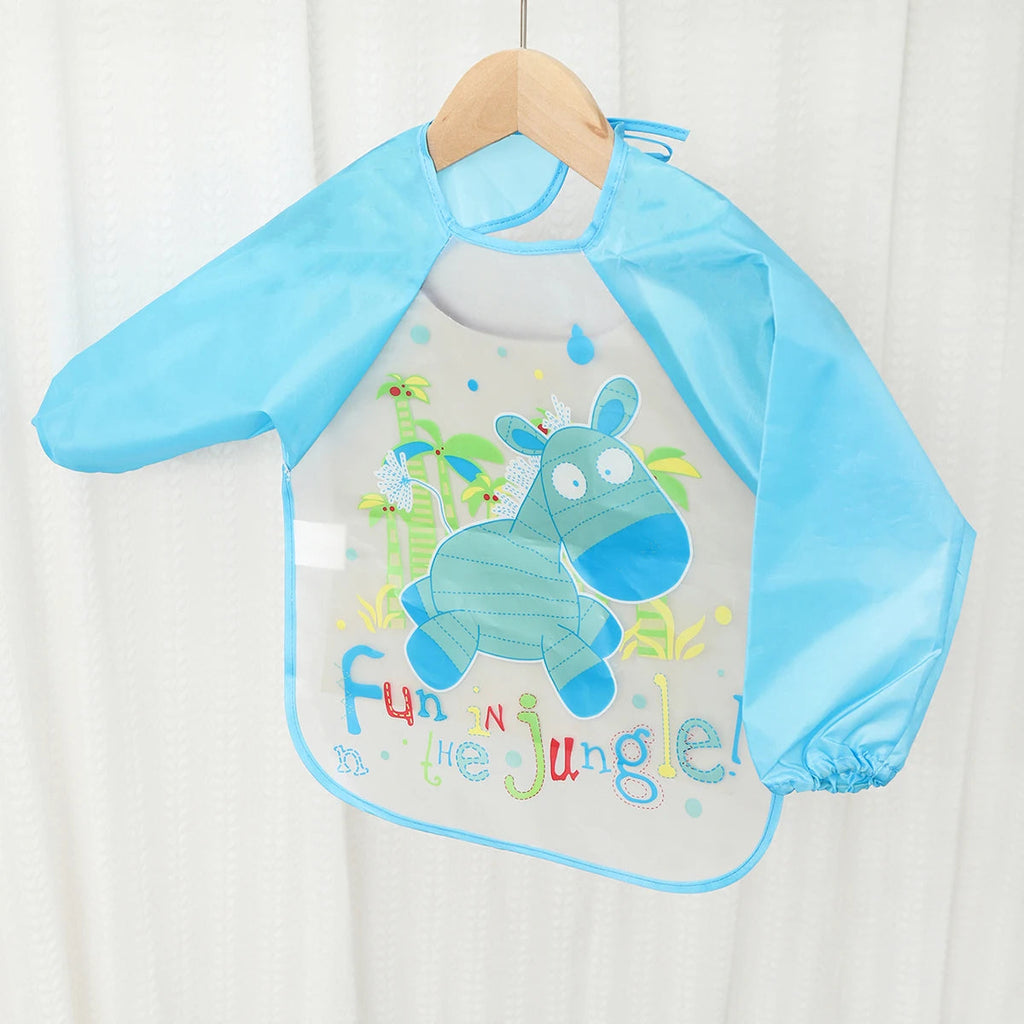 Waterproof EVA Full Sleeve Baby Bibs Children Apron Long Sleeve Feeding Smock Kids Eating Breastplate Infant Scarf Clothing Quick Pick Grocers