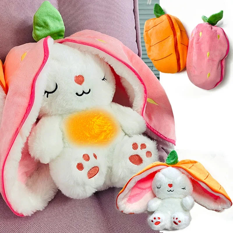 Cute Music Luminous Breathing Doll with Motion Lights Plush Baby Sleeping Toys Bunny Soft Cartoon Plush Doll Early Childhood Econic Blanks