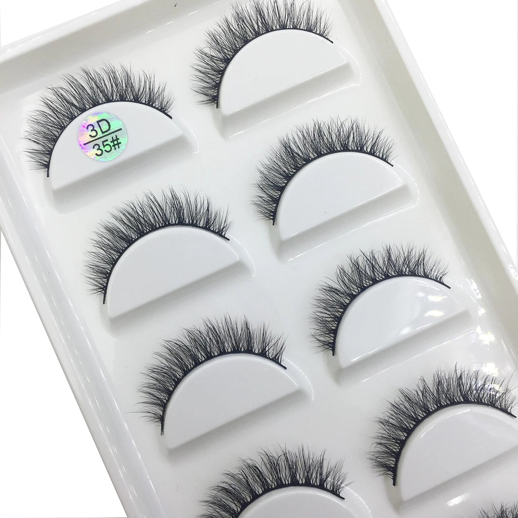 33 Style 10/50/100 Boxes 5 Pairs Natural 3D Mink False Eyelashes Makeup Fake Eye Lashes Faux Cils Make Up Beauty Tools Wholesale Purest Peak