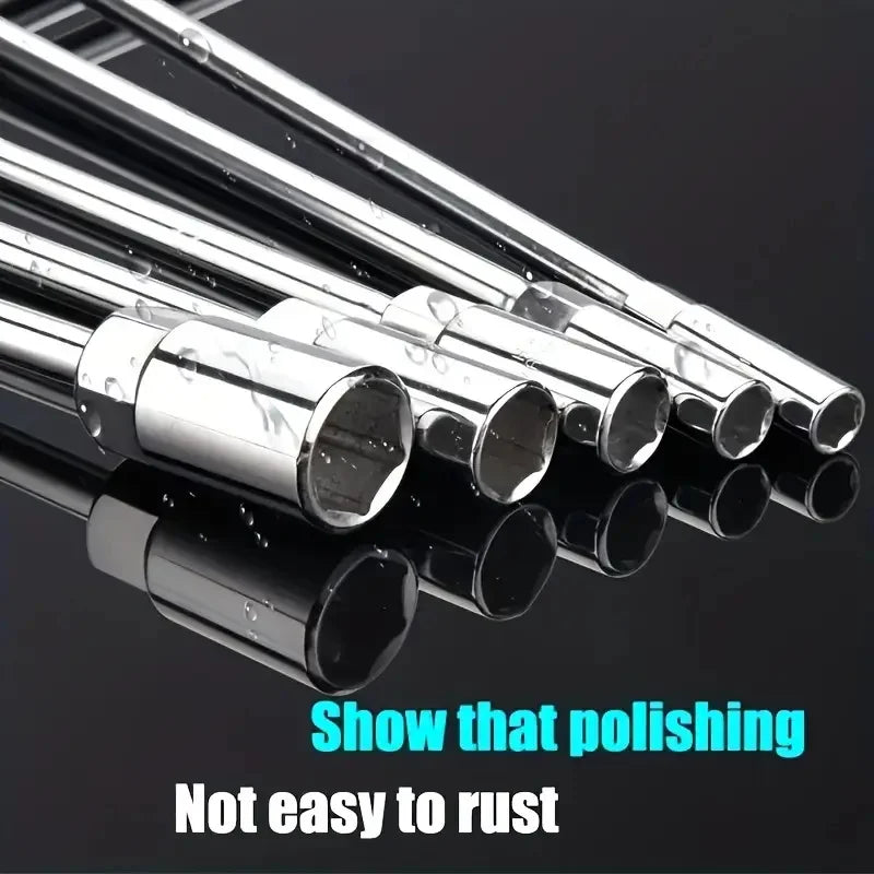 4-piece set of chrome vanadium steel multi piece combination T-shaped socket wrench for automotive and home maintenance - durabl Quick Pick Grocers