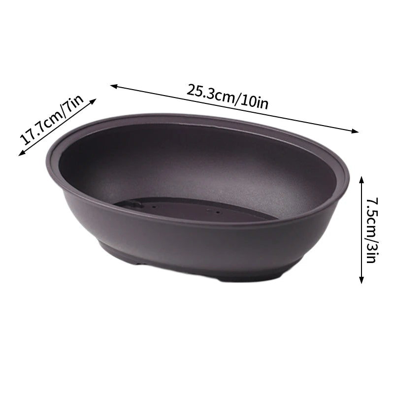 Rectangular Flowerpots Plastic Bonsai Plants Pot Square for Flower Balcony Garden Yard Landscape Bonsai Pot Trays Home Decor Quick Pick Grocers