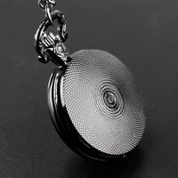 Gothic Design Black Raven Pocket Watch With Necklace Alloy Case & Band,Quartz Movement, Non-Waterproof Watch for Men Women Kids Quick Pick Grocers