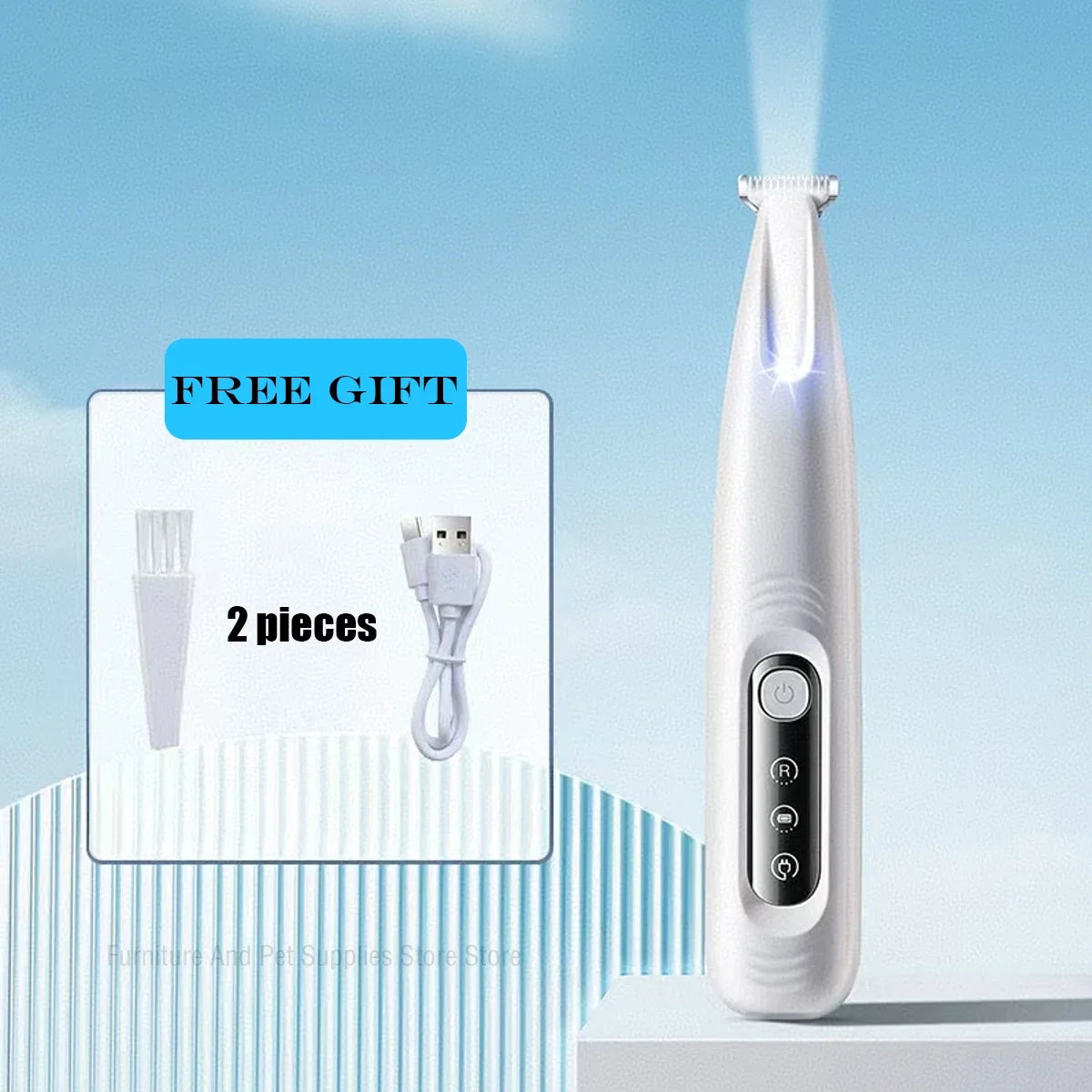 New Dog Paw Trimmer with LED Light Fully Waterproof Pet Hair Trimmer with LED Display Dog Clippers for Grooming 18mm Widen Blade Quick Pick Grocers