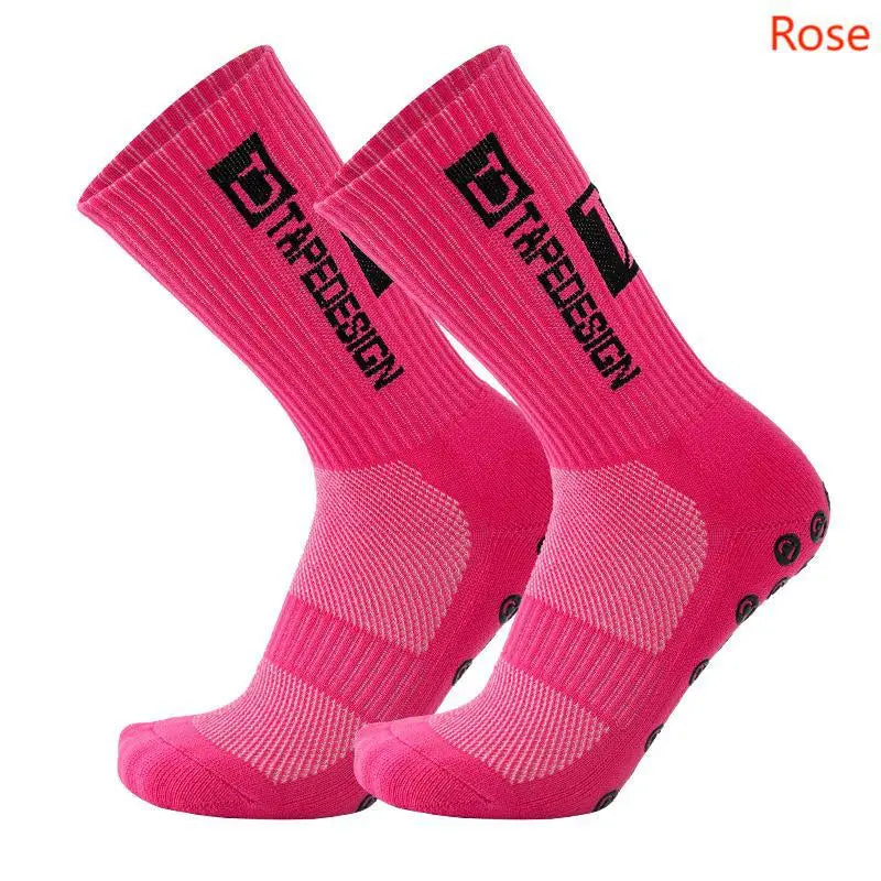 TAPEDESIGN New Anti Slip Football Socks  Soccer Sport Cycling Sport Socks For Kids and Adult Quick Pick Grocers