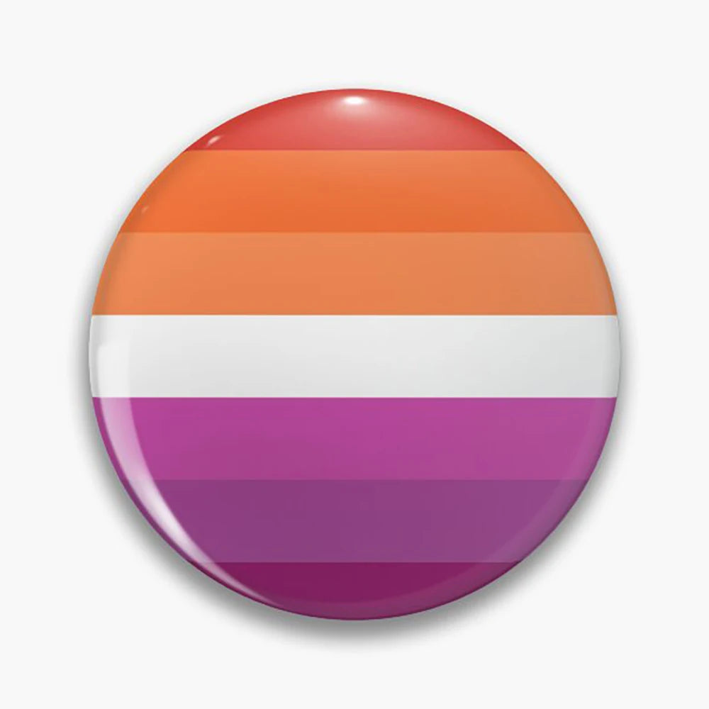 LGBT Rainbow Flag Button Pins Gay Lesbian Bisexual Trans Pansexual Symbol Tinplate Brooches Lapel Badges Backpack Jewelry 44mm Quick Pick Grocers