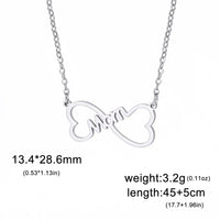 Skyrim Mama Letter Pendant Necklace for Women Stainless Steel Neck Chain Choker Trendy Family Jewelry Mother's Day Gift for Mom Quick Pick Grocers
