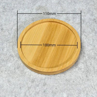 Multi Bamboo Tray Wood Saucer Flower Pot Tray Cup Pad Coaster Plate Kitchen Decorative Plate Creative Coaster Coffee Cup Mat Quick Pick Grocers