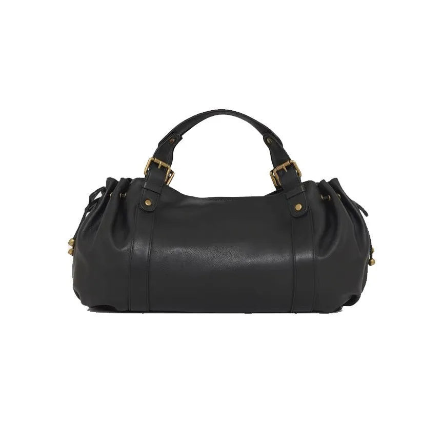 Women's Crossbody Simple Handbag Commuter Shoulder Boston Bag Stylish Versatile Work Bag Soft Polyester Interior Quick Pick Grocers