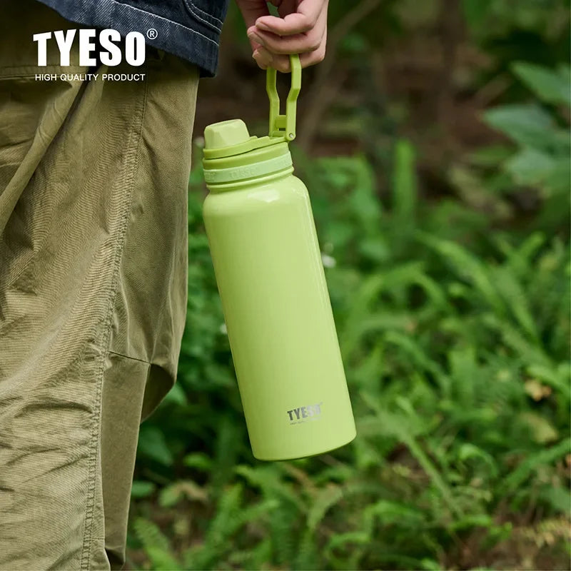 Tyeso Stainless Steel Thermal Water Bottle Portable Tumbler Sport Vacuum Flask Keeps Cold and Heat Thermal Mug Car Insulated Cup Econic Blanks