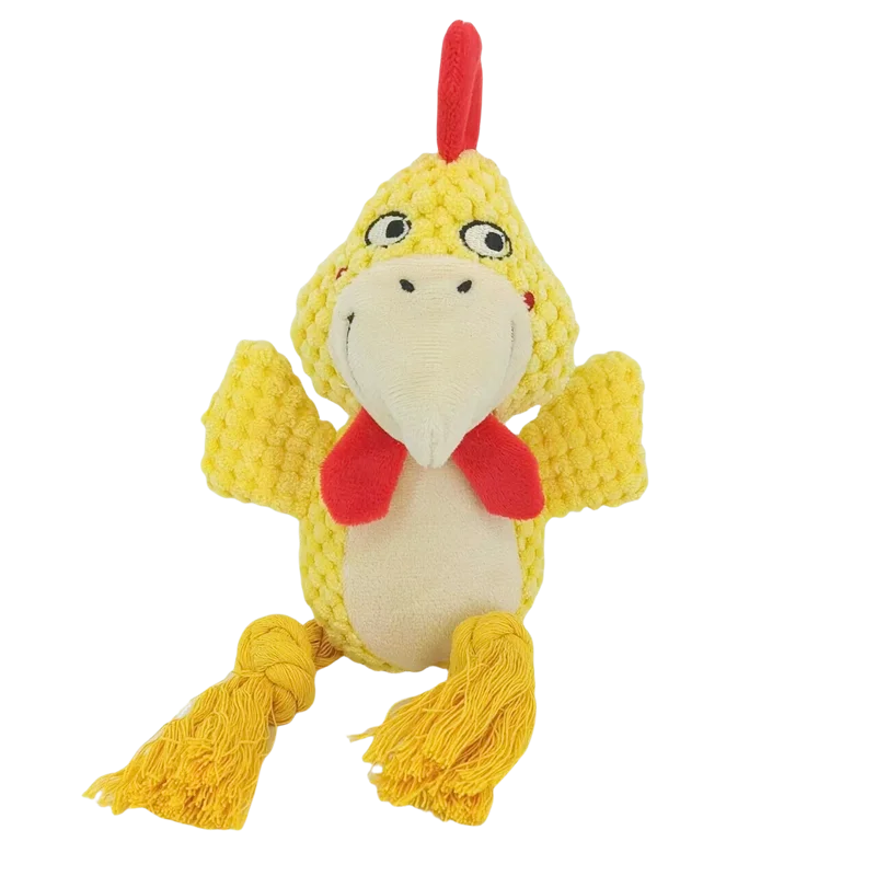 Stuffed Raw Small Joint Dog Plush Chew Toy Indestructible Bite Resistant Sound Puppy Squeaker Dogs Rattle For Pet Toys Supplies Quick Pick Grocers