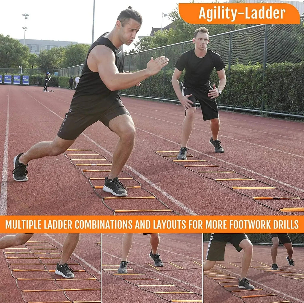 Dual-Purpose Soccer Training Jump Ladder Multifunctional Agility Ladder Speed Training Coordination Footwork Football Equipment Quick Pick Grocers
