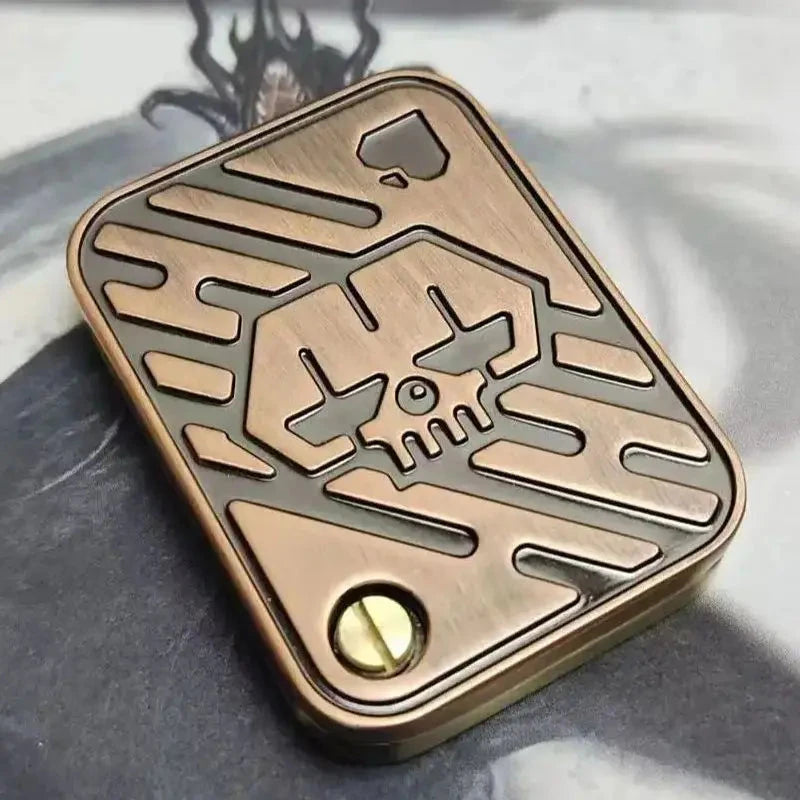 Fidget Spinner KK Pop Fingertip Gyro Solution Pressure Reduction Toy Push Poker Push Card EDC stainless Steel Toys Adult Gifts Econic Blanks