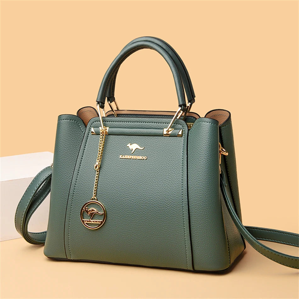 2024 Luxury Women Designer 3 Layers Shoulder Crossbody Sac Ladies Large Capacity Leather Handbags Shopper Brand Messenger Totes Quick Pick Grocers