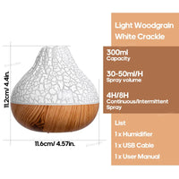 Volcano Air Humidifier 300ml Desktop USB Water Mist Diffuser Purifier Air Freshener Nebulizer with Colorful Ambient Night Light Quick Pick Grocers