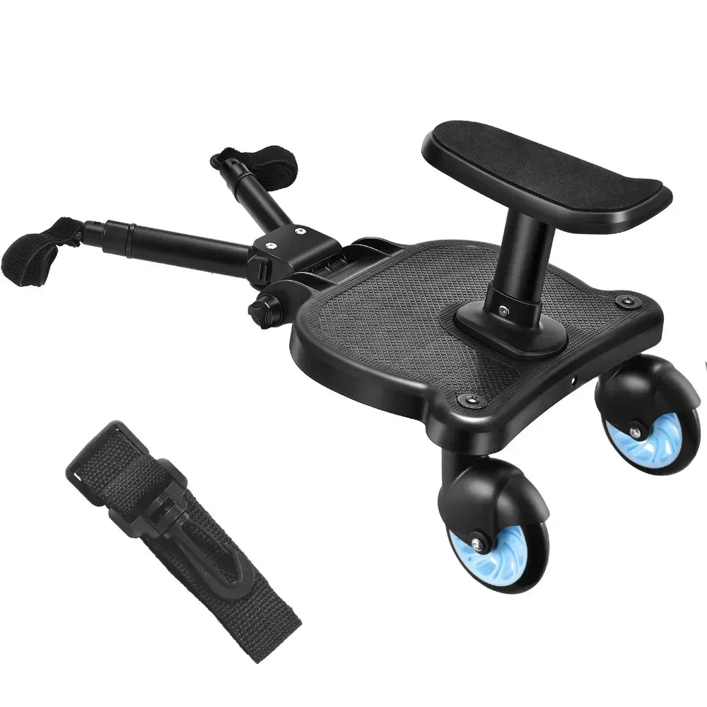 Universal Strollers Step Board Adapter with Seat Second Child Jogger Twins Scooter Baby Pram Hitchhiker Bumper Purest Peak