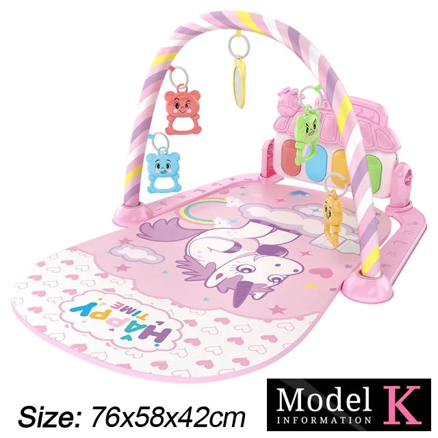 Baby Fitness Stand Music Play Gym Activity Toys Newborn Piano Crawling Blanket Pedal Game Pad Early Education 0-36 Months Gifts Purest Peak