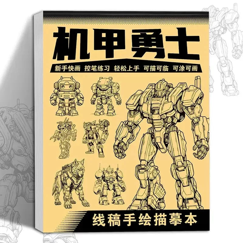 Anime Character Line Art Drawing Book for Beginners - 48 Pages of Simple Hand-Drawn Outlines for Tracing & Practice Painting Econic Blanks