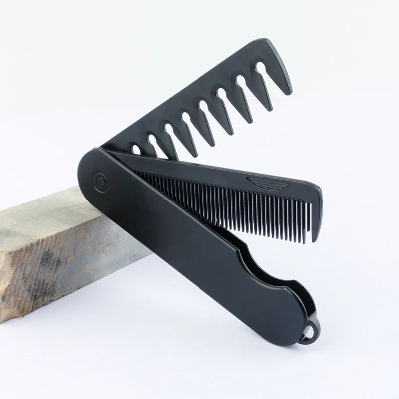 Mulitfunctional Folding Hair Comb Wide Tooth Oil Head Styling Beard Comb Hair Clipper Combs 1/2/3 In1 Portable Hairdressing Comb Quick Pick Grocers