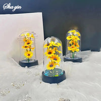 Graduation season gift small sunflower plastic set Mother's Day send wife send mother Valentine's Day eternal flower gift Birthd Quick Pick Grocers