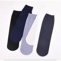 Men Ice Silk Socks Summer Spring Ultra-thin Socks Solid Business Socks Breathable Soft Socks Ankle Bamboo Fiber Socks Quick Pick Grocers