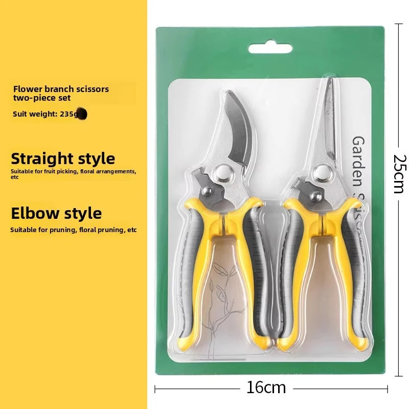190mm Straight Head Pruning Shears Non-slip HandleStainless Steel Outils Manuels Household Bonsai Garden Scissors Pruing Shear
