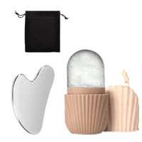 1/3PCS Ice Face Roller Stainless Steel Gua Sha Board Set Facial Massager Face Massage Roller Face Lifting Beauty Skin Care Tools Quick Pick Grocers