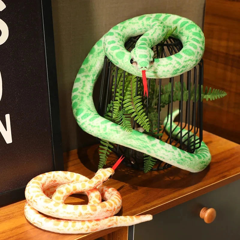 Artificial Python Plush Toy Long Snake Yellow Orange Green Python Plush Toy Decorate The House Holiday Decorations Econic Blanks
