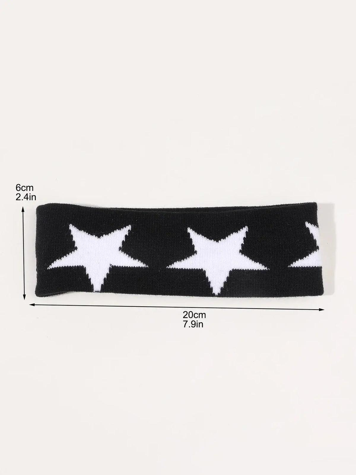 1/2Pcs Black White Star Headbands for Women Girls Yoga Workout No Slip Soft Hair Accessories Head Wraps Fashion Hairbands Quick Pick Grocers