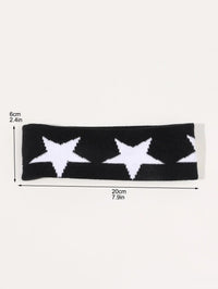 1/2Pcs Black White Star Headbands for Women Girls Yoga Workout No Slip Soft Hair Accessories Head Wraps Fashion Hairbands Quick Pick Grocers