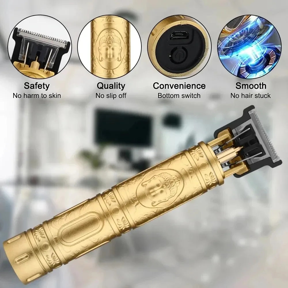 Vintage Cordless Hair Cutting Machine Portable Hair Clipper Electric Hair Trimmer USB Fast Charging Shaver Barber For Hairdresse Quick Pick Grocers