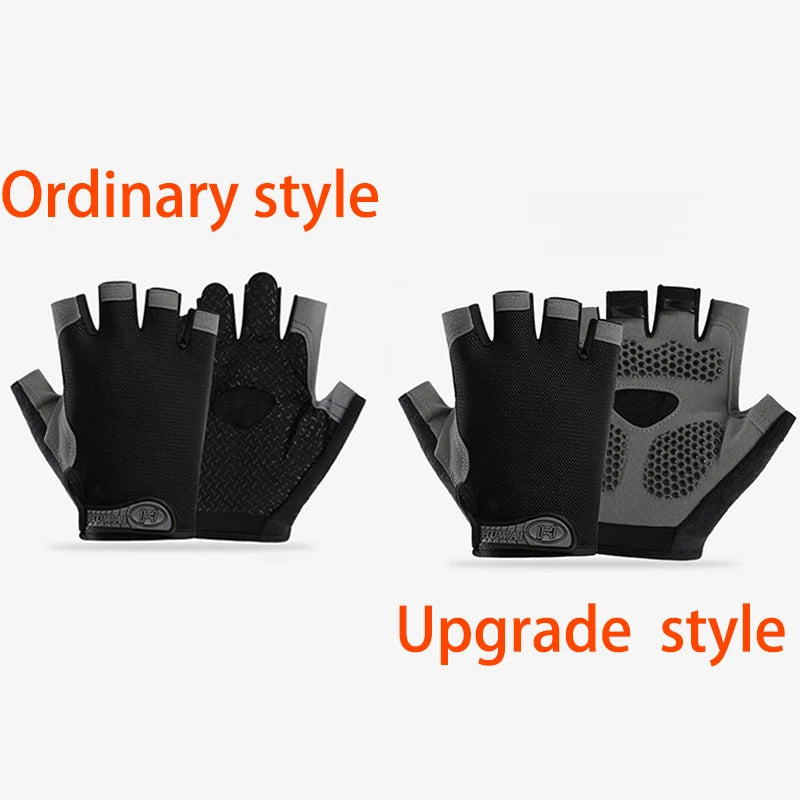 Men Cycling Bicycle Gloves Half Finger Gym Gloves Women Mitten Breathable Anti-slip Glove Fitness Sport Training Gloves Quick Pick Grocers