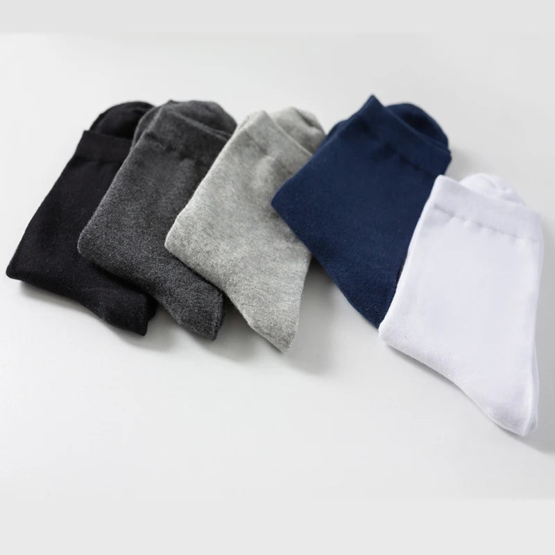 10Pairs/Lot Men Combed Cotton Socks Black Casual Business Breathable High Quality Man Sock New For Male Plus Size EU38-48 Quick Pick Grocers