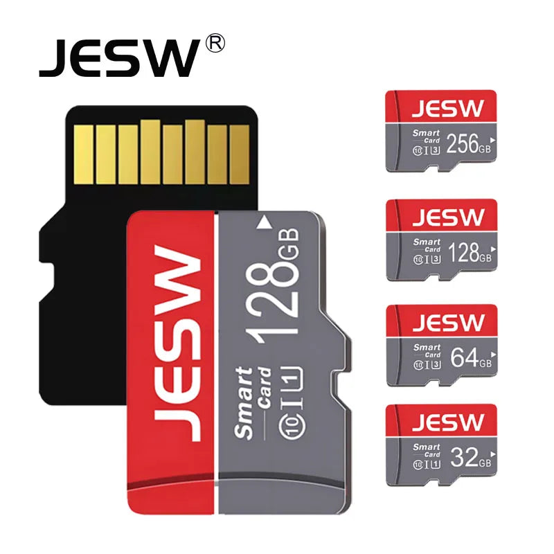 JESW Micro 256G Ultra Memory  SD Card TF Flash Card A1 V10 C10 U1 32GB 64G 16G 8G 4G Micro for Camera UAV Phone  Switch Table Econic Blanks