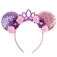 New Christmas Halloween Mouse Ears Headband Cartoon Sequin Bows Headband Birthday Party Princess Cosplay Costume For Women Adult Quick Pick Grocers