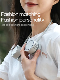 New Hanging Neck Fan Portable Cooling Fan Air Cooler USB Leafless Bladeless Neckband Mini Rechargeable Electric Fans Quick Pick Grocers